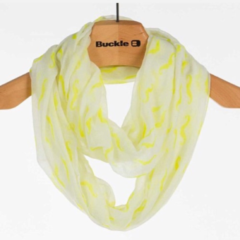 🩶5/$30 BKE Buckle Neon Mustache Infinity Scarf